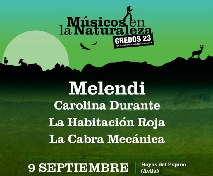 Músicos en la Naturaleza 2023 confirma a Melendi, La Cabra Mecánica, La Habitación Roja y Carolina Durante