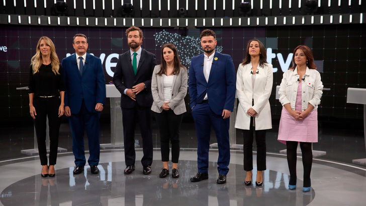 'El debate a 7 de RTVE' (16,4%) lidera frente a 'Volverte a ver' (11,7%)