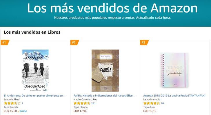 ‘El andorrano’ encabeza la lista de los libros más vendidos de Amazon