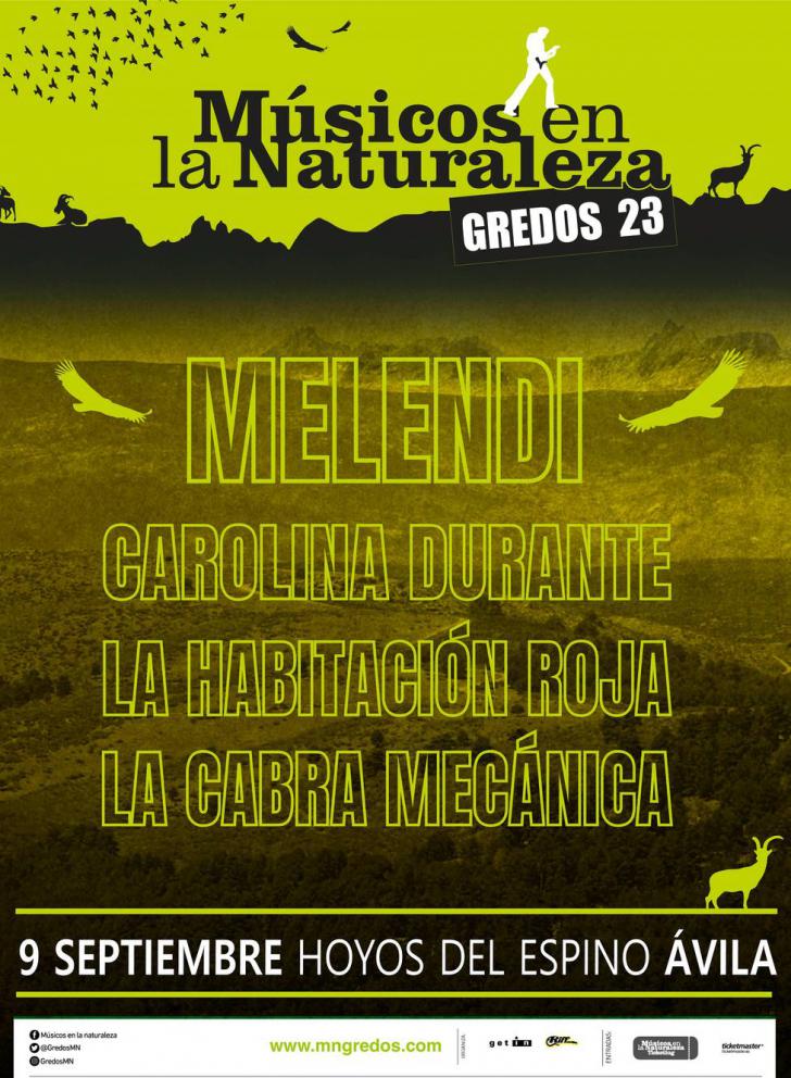Músicos en la Naturaleza 2023 confirma a Melendi, La Cabra Mecánica, La Habitación Roja y Carolina Durante