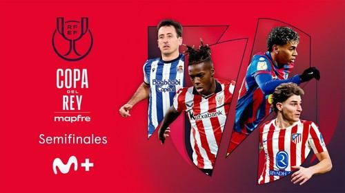 Semifinales de la Copa del Rey: Atlético y Barça, Athletic y Real Sociedad se enfrentan en Movistar Plus+